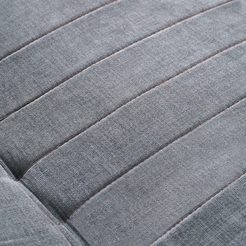 3-Seater Linen Convertible Sofa Bed with 2 Pillows in Grey
