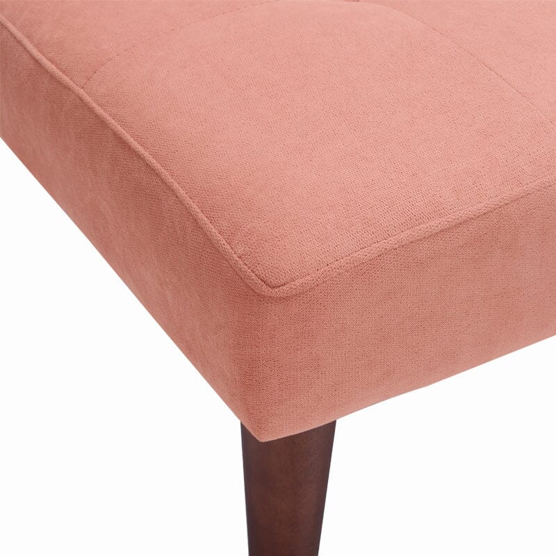 4ft Sofa Bed Wide Modern 2 Seater Padded Convertible Sofa Bed with Wooden Legs