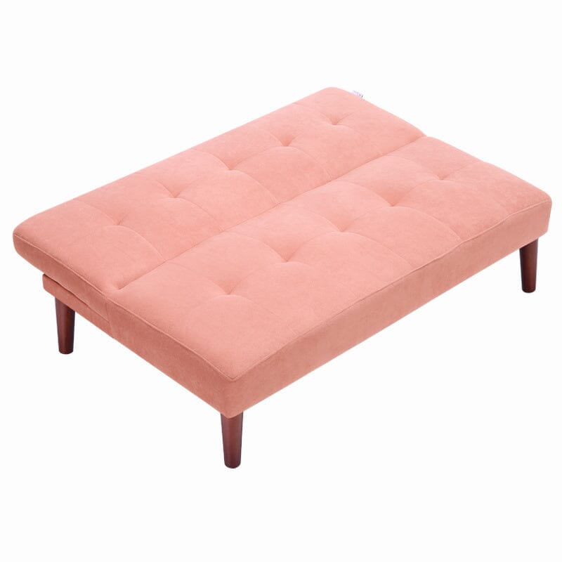 4ft Sofa Bed Wide Modern 2 Seater Padded Convertible Sofa Bed with Wooden Legs