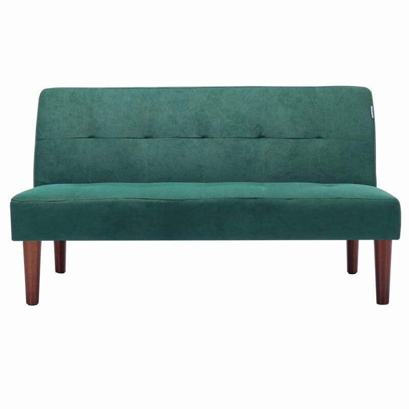 4ft Sofa Bed Wide Modern 2 Seater Padded Convertible Sofa Bed with Wooden Legs