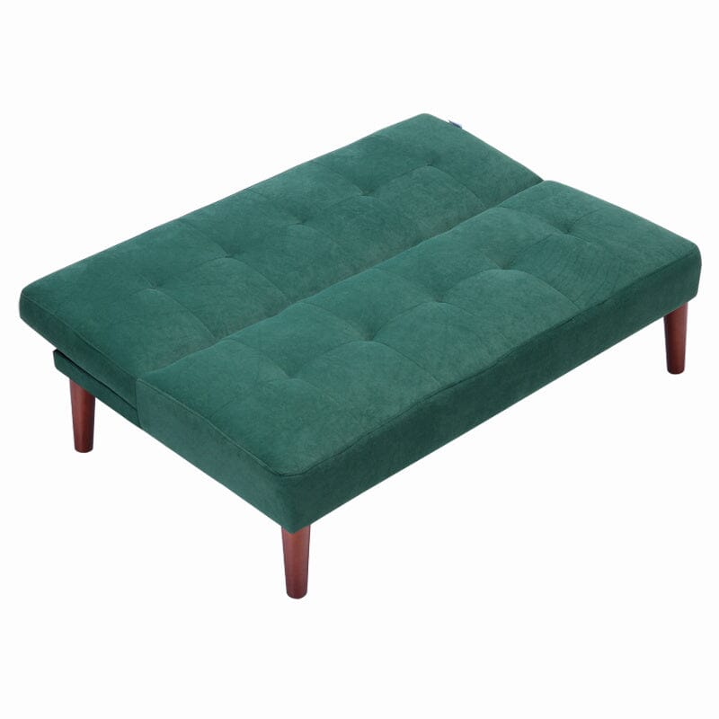 4ft Sofa Bed Wide Modern 2 Seater Padded Convertible Sofa Bed with Wooden Legs