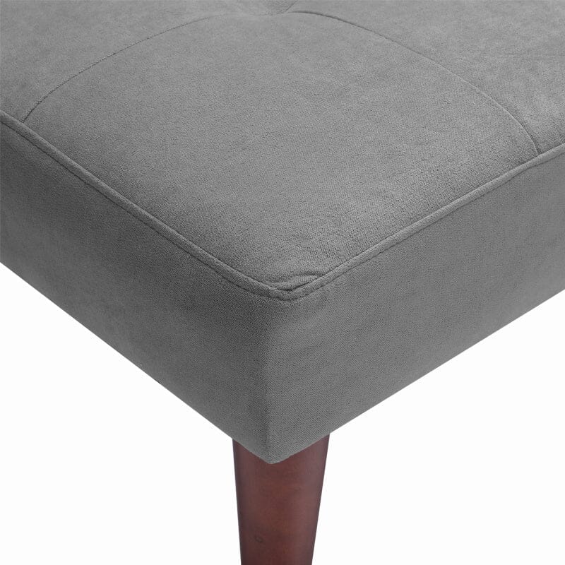 4ft Sofa Bed Wide Modern 2 Seater Padded Convertible Sofa Bed with Wooden Legs