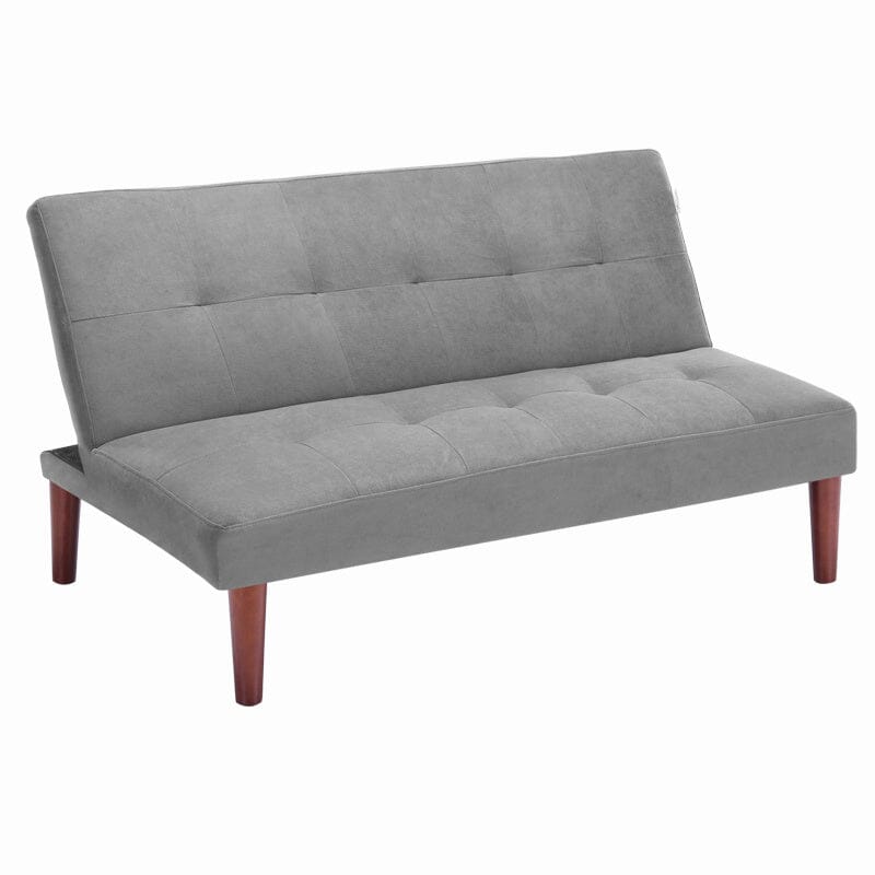 4ft Sofa Bed Wide Modern 2 Seater Padded Convertible Sofa Bed with Wooden Legs